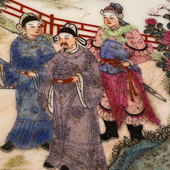 Antique Chinese Octagonal Porcelain Plate, from the Qing Dynasty 1644-1911 - Picture 12 of 15